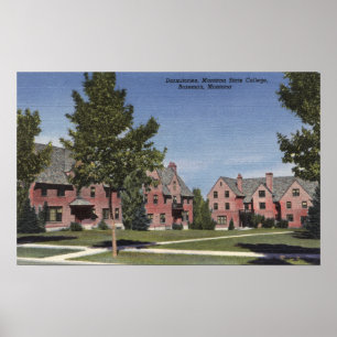 Bozeman, Montana - Dormitories at Montana State Poster