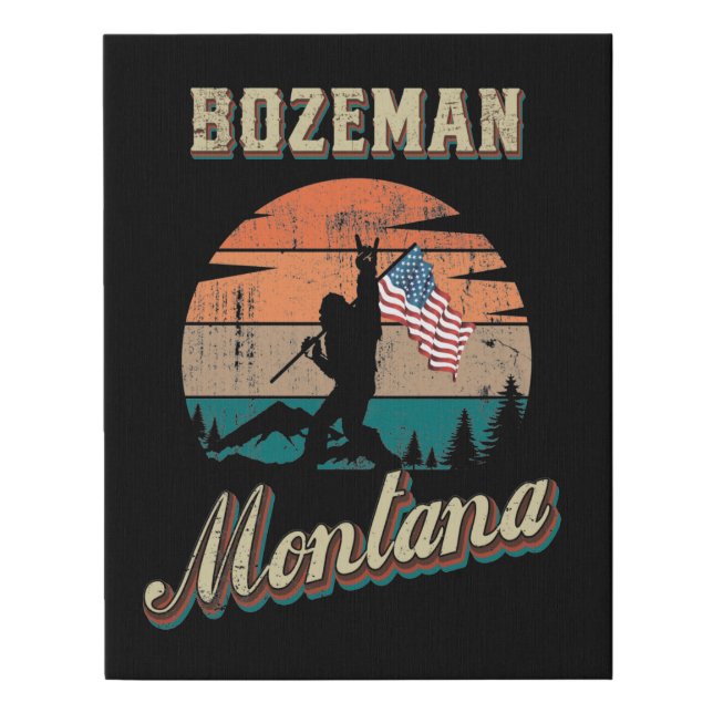 Bozeman Montana Faux Canvas Print (Front)
