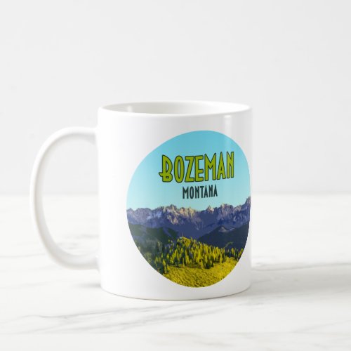 Bozeman Montana Mountains Vintage Coffee Mug