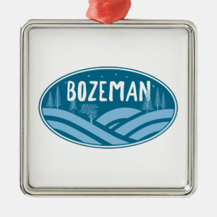 Bozeman Montana Outdoors Metal Ornament