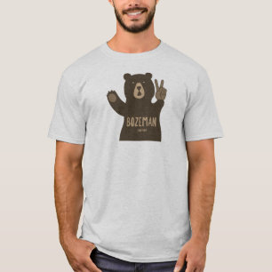 Bozeman Montana Peace Bear T-Shirt