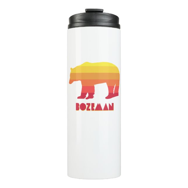 Bozeman Montana Rainbow Bear Thermal Tumbler (Front)