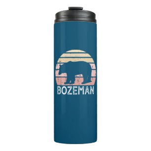 Bozeman Montana Retro Bear Thermal Tumbler