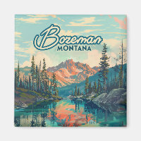 Bozeman Montana Rocky Mountains Vintage