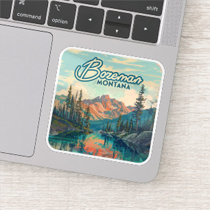 Bozeman Montana Rocky Mountains Vintage Sticker
