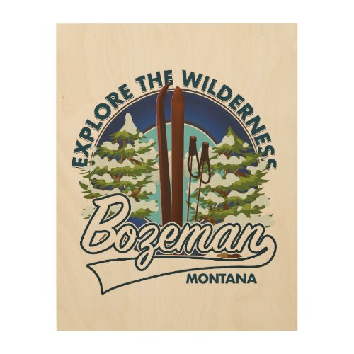 Bozeman Montana ski poster logo
