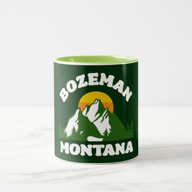 Bozeman,Montana Two-Tone Coffee Mug (Center)