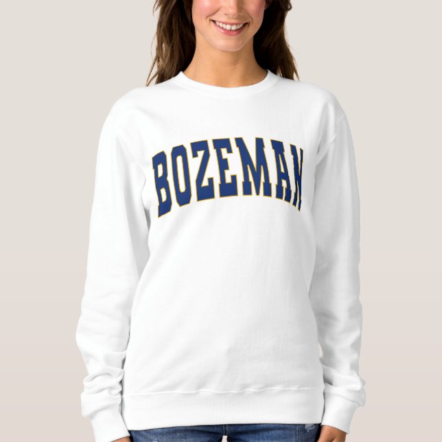 Bozeman Montana Vintage College Style Sweatshirt (Front)