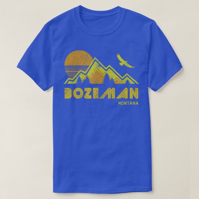 Bozeman Montana Vintage Retro Tee  (Design Front)