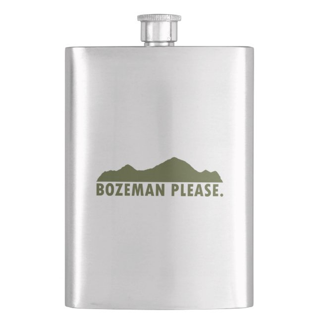 Bozeman Please Flask (Front)
