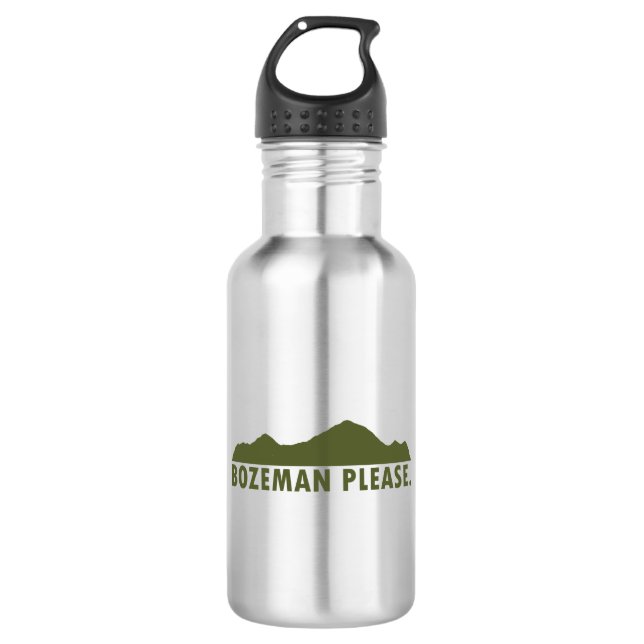 Bozeman Please Stainless Steel Water Bottle (Front)