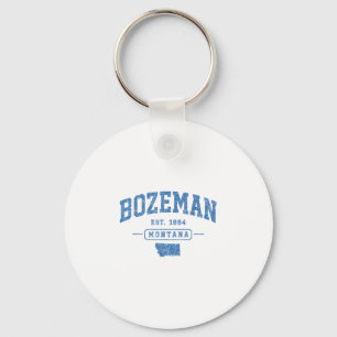 Bozeman vintage sports montana retro athletic keychain