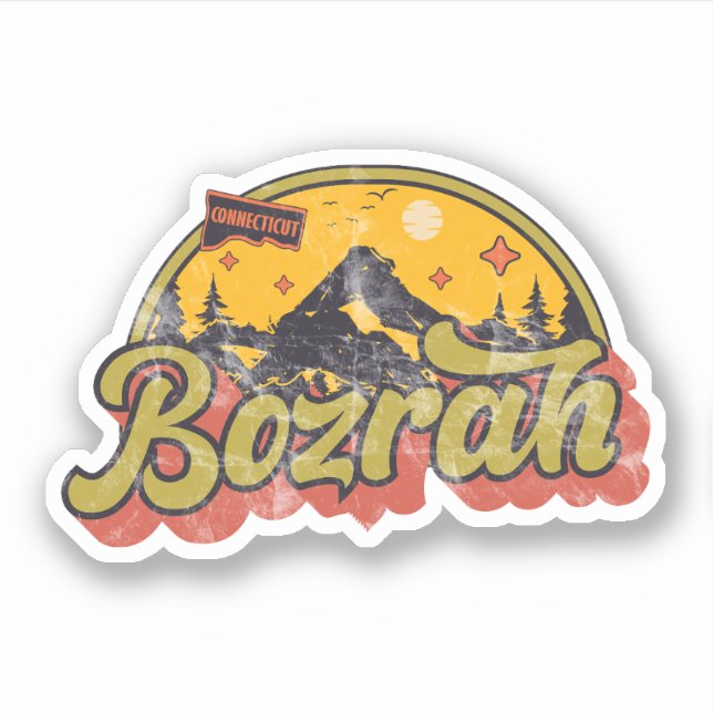 Bozrah, Connecticut Sticker (Front)