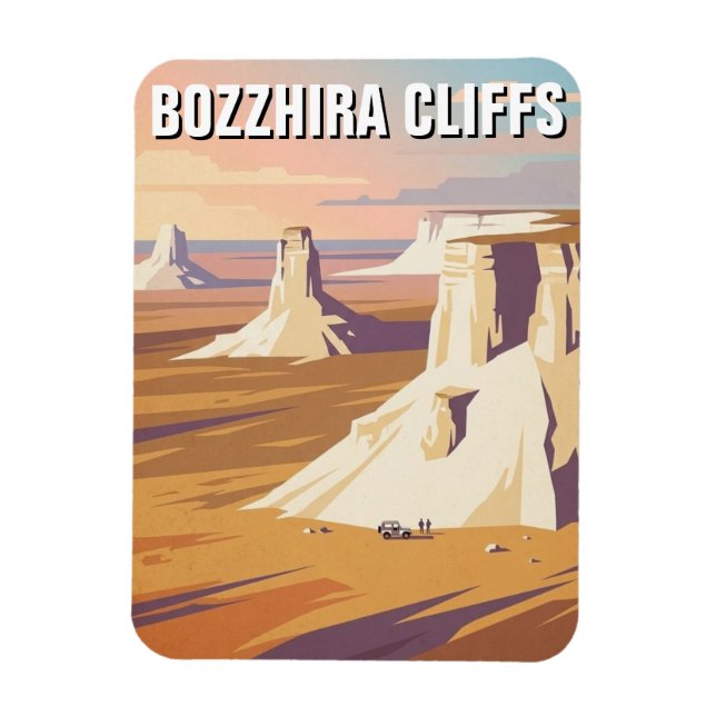 Bozzhira Cliffs Kazakhstan travel Magnet (Vertical)