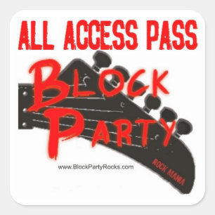 BP ALL ACCESS PASS SQUARE STICKER