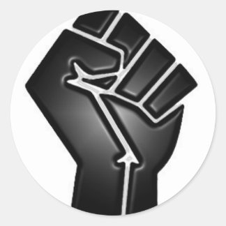 bp fist classic round sticker