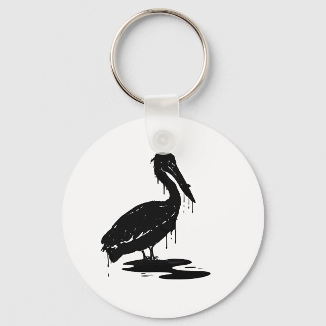 BP is killing Pelicans Keychain (Front)