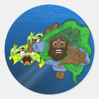 BPA Classic Round "Swallow by a Fish" Sticker