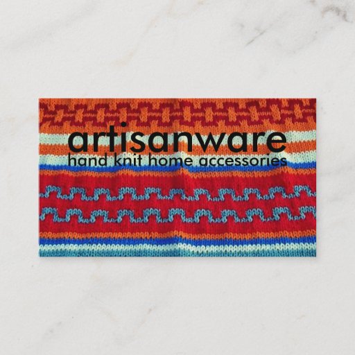 Customizable bpc Artisanware Knit Business/Profile Card Business Card