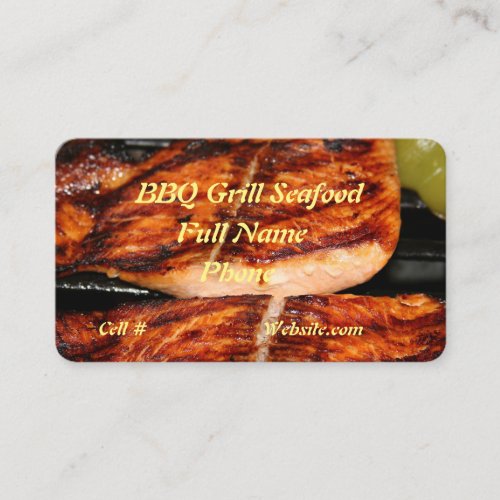 bq fish food smoked meats grilled grilled fish business card