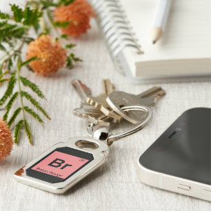 Br - Baton Rouge Louisiana Chemistry Symbol Keychain