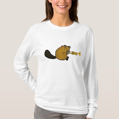 BR_ Beaver Playing the Trumpet Shirt