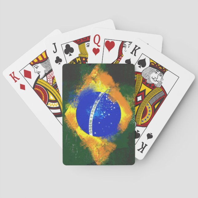 BR Brasil brazilian flag Poker Cards (Back)