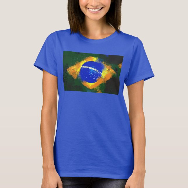 BR Brasil brazilian flag T-Shirt (Front)