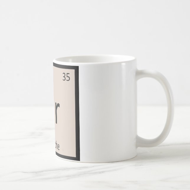 Br - Brioche Pastry Chemistry Periodic Table Coffee Mug (Right)