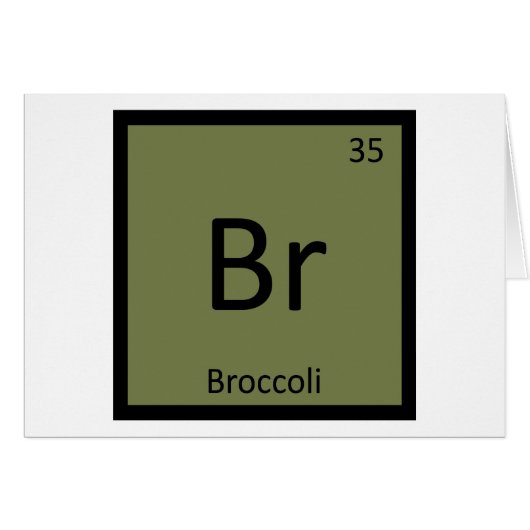 Br - Broccoli Vegetable Chemistry Periodic Table Cards (Front Horizontal)