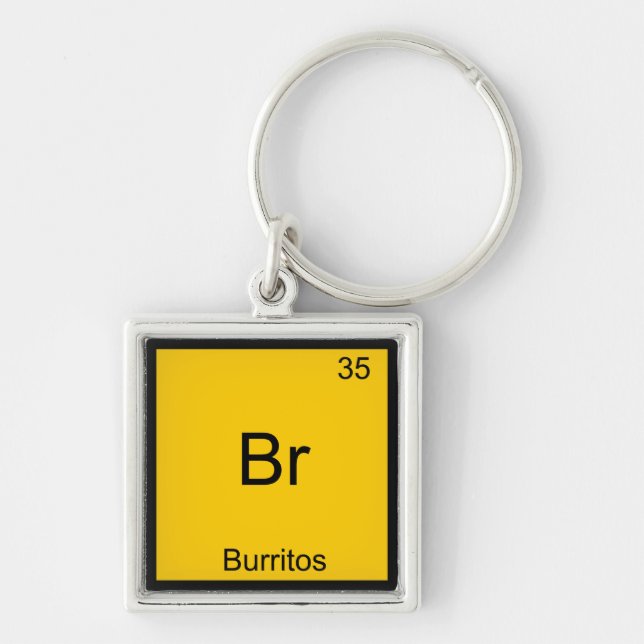 Br - Burritos Chemistry Element Symbol Funny Keychain (Front)