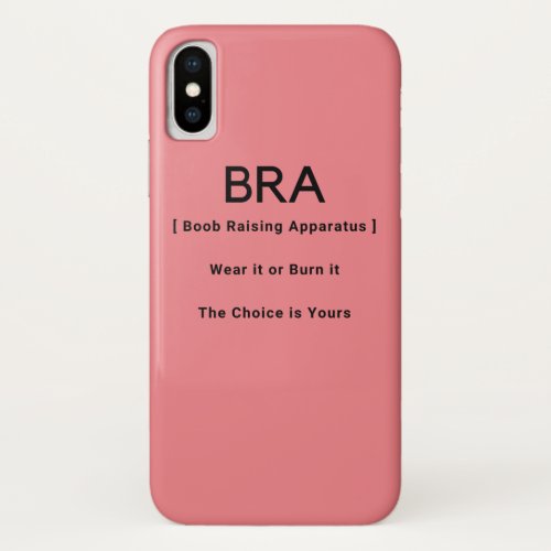 Bra Funny Definition iPhone X Case