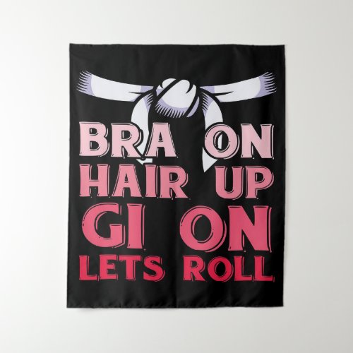 Bra On Hair Up Gi On  Martial Arts Blanket Tapestry