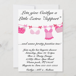 Bra & Panty Lingerie Shower Invitation