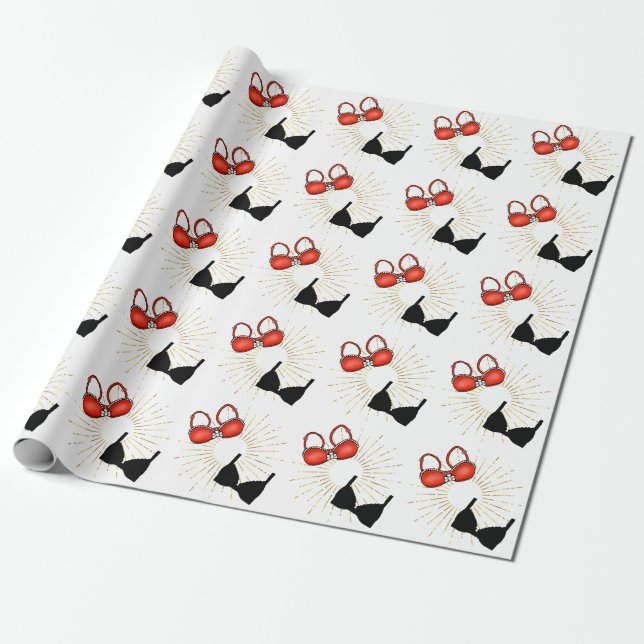 Bra Wrapping Paper (Unrolled)
