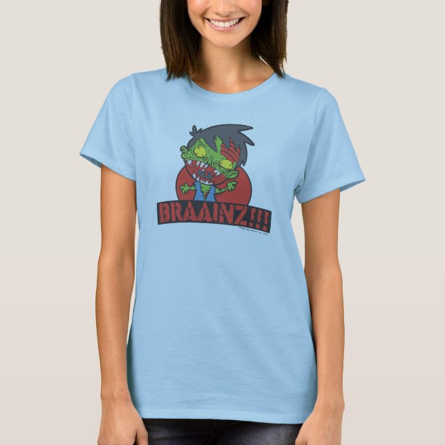 BRAAINZ!!! Zombie Shirt (Women, other Colors) (Front)