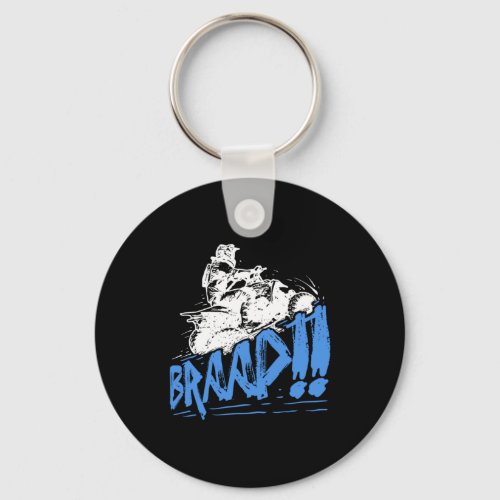 Braap Quad Bike ATV Rider Gift Idea Keychain