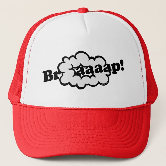 Braap! Smoke Ring 2-Stroke Engine Dirt Bike Sound Trucker Hat (Front)