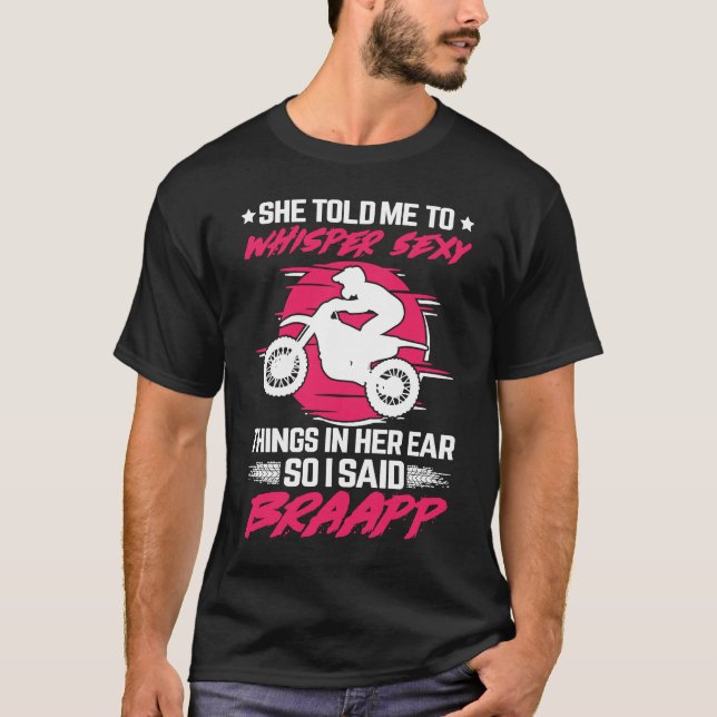 Braapp dirt biker motorbike motocross 2 stroke dir T-Shirt (Front)