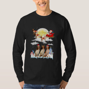 Bracco Italiano Dog Santa Sleigh Christmas Lover T-Shirt