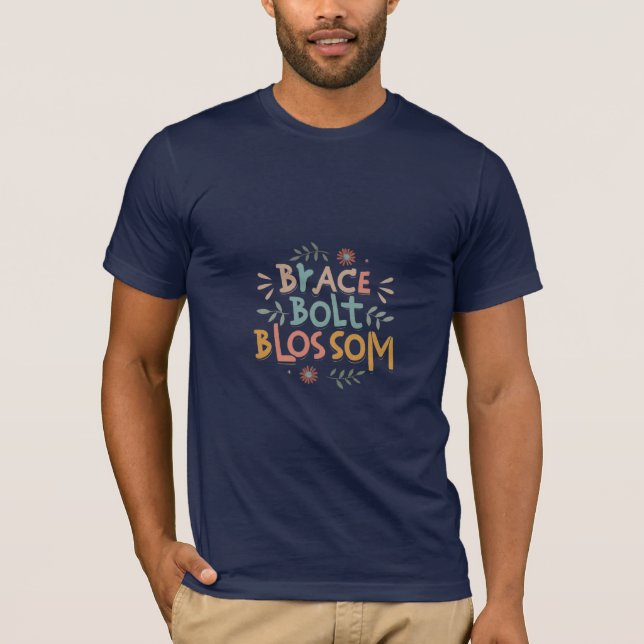 Brace, Bolt, Blossom Boys' T-Shirt (Front)
