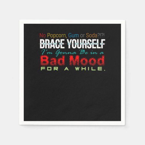 Brace Yourself Funny Braces Dentist Dentistry Dent Napkins