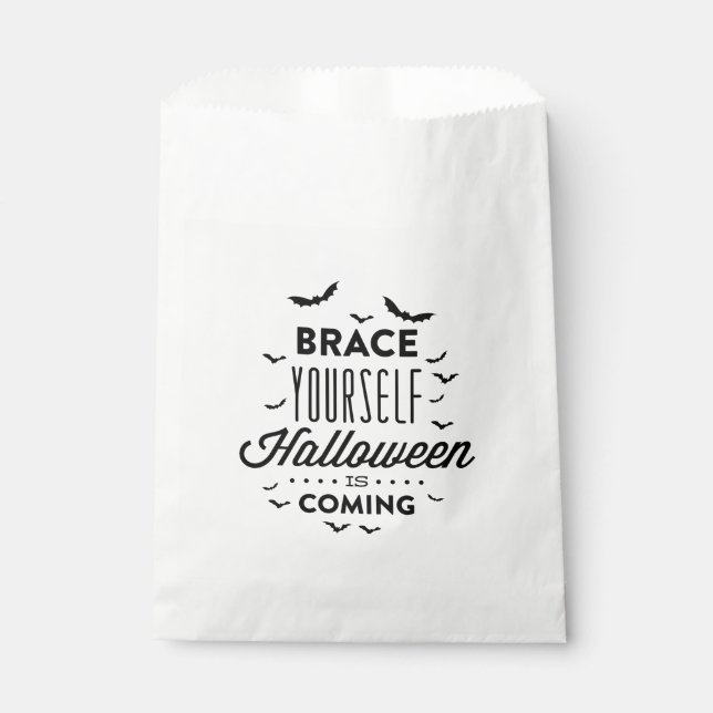 BRACE YOURSELF HALLOWEEN Halloween Favor Bag (Front)