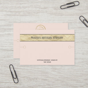 Bracelet Display Blush Gold Logo Business Card