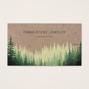 Bracelet Display Card • Rustic Pine Tree Woods