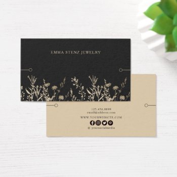 Bracelet Display Card • Rustic Wildflowers Gold by riverme at Zazzle