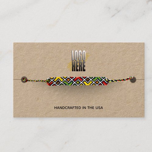 Bracelet Display Kraft Your Logo Social Media   Business Card