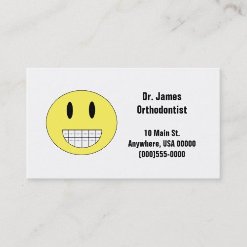 Braces Face Business Cards