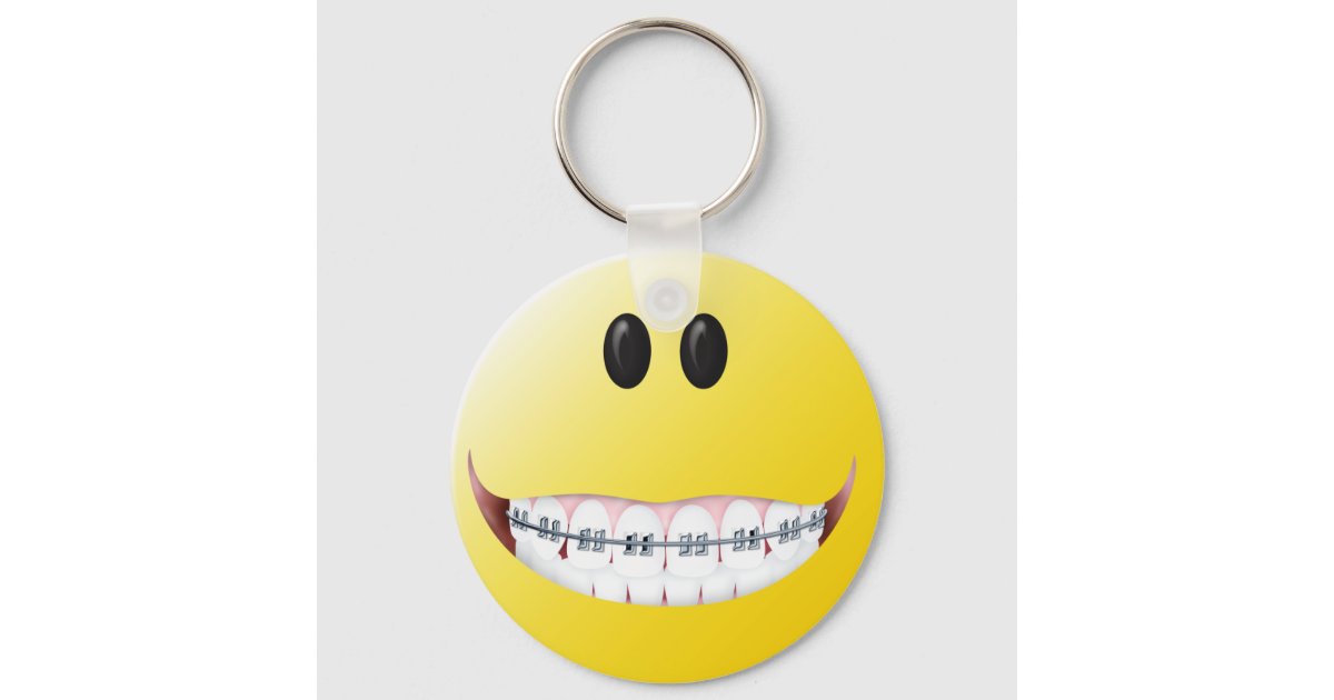 Braces Face Keychain Zazzle
