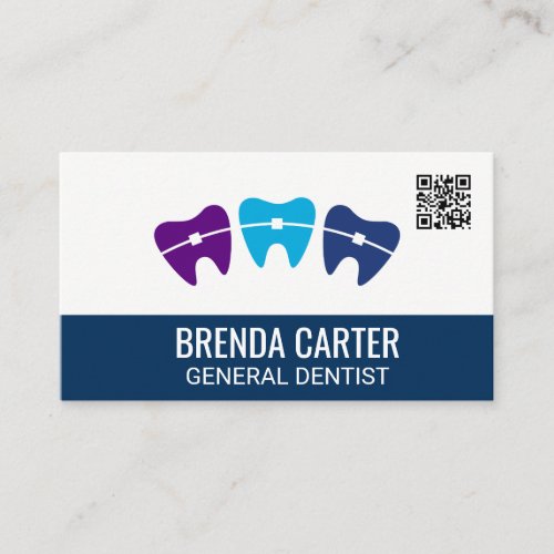 Braces on Teeth  QR Scan Code Business Card